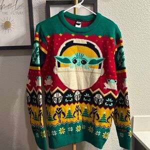 Star Wars Festive Green and Red Crewneck Sweater